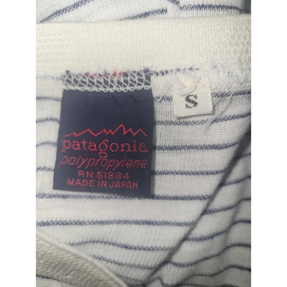 Vintage Patagonia Polypropylene Striped Thermal Base Layer Set Henley Made Japan